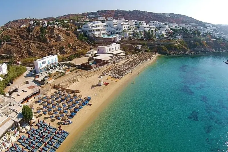 psarou beach, mykonos
