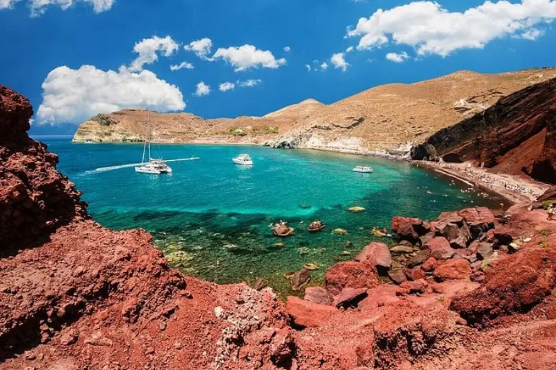 red beach, santorini