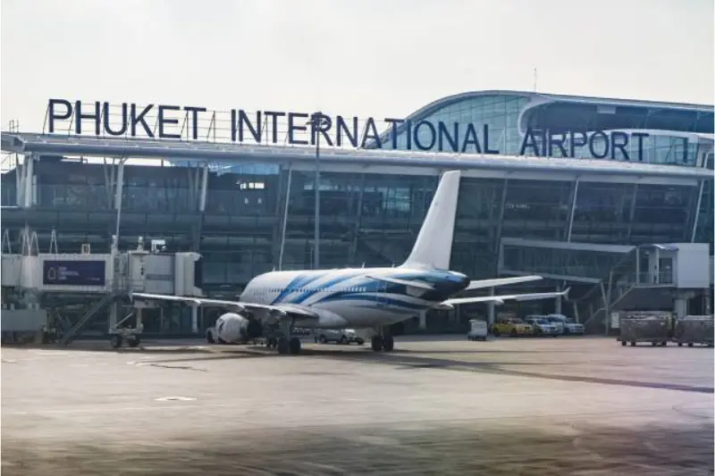 landing in thailand – phuket international airport