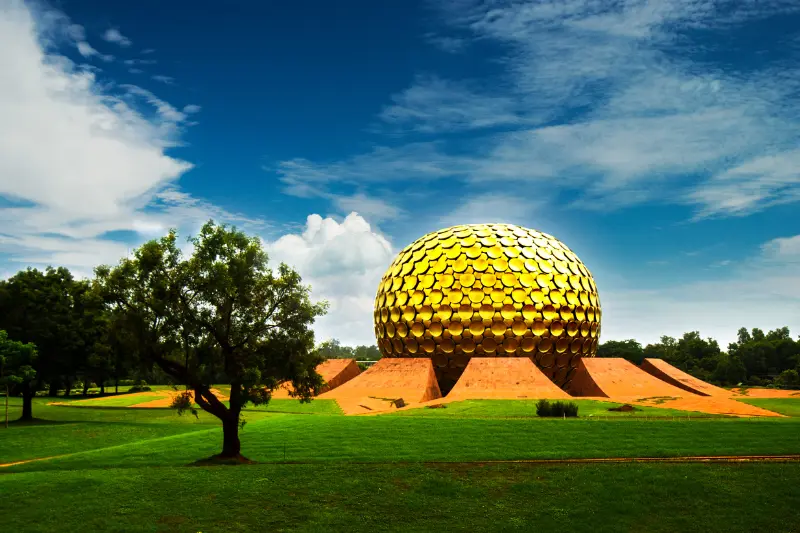 visit auroville & the golden matrimandir