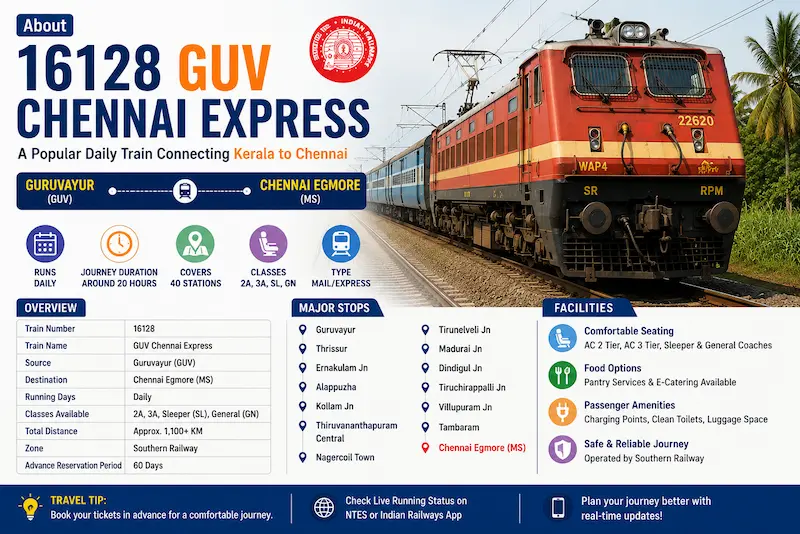 about 16128 guv chennai express