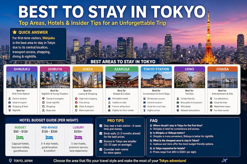 best areas to stay in tokyo