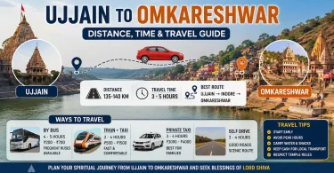 ujjain to omkareshwar distance