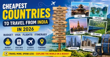 cheapest country to travel from india